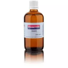 Eroscape Pheromone Nachfüllflasche für Männer, eine 100 ml Braunglasflasche mit Eroscape Label, Bild mit 20 Prozent Spiegelung nach unten